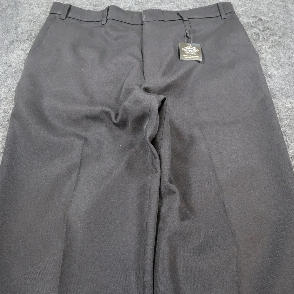 Levi's Action Slacks Mens 38x31 Black Dacron Polyester Regular Fit Dress Pants